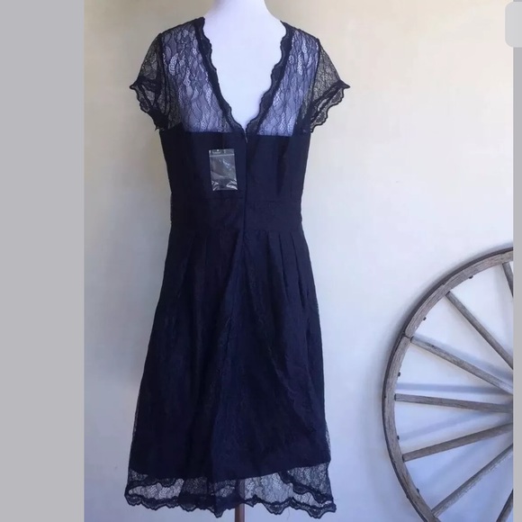 MIUSOL Cute 40-50s Pin-Up-Girl Navy Blue Lace Fit & Flair Dress Plus Sz 2X NEW! - Picture 6 of 11